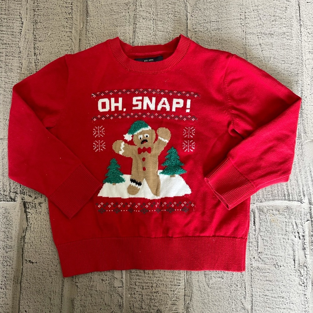 Carter’s Christmas Gingerbread man sweater 3T